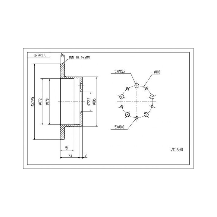 Stabdžių diskas HART 215 630