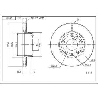 Stabdžių diskas HART 215 645