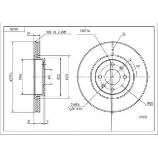 Stabdžių diskas HART 215 658