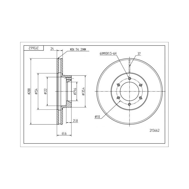 Stabdžių diskas HART 215 662