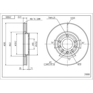 Stabdžių diskas HART 218 000