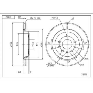 Stabdžių diskas HART 218 002
