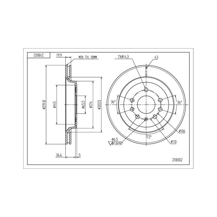 Stabdžių diskas HART 218 002