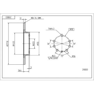 Stabdžių diskas HART 218 003
