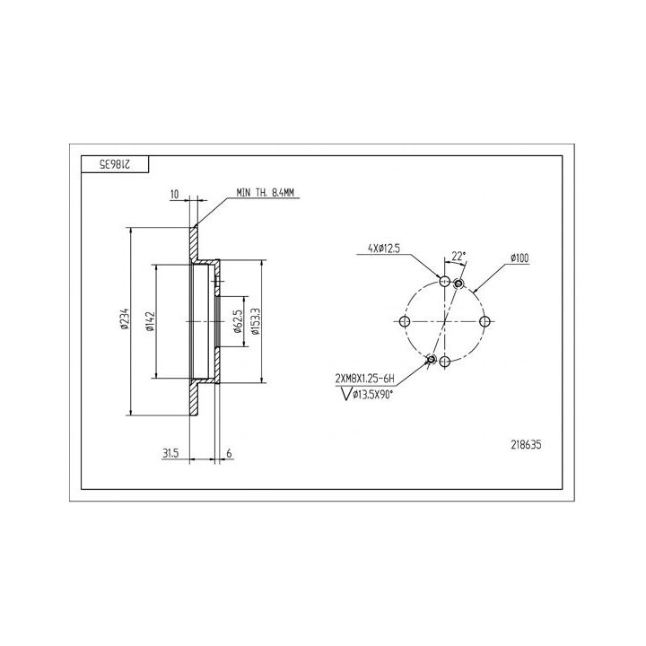 Stabdžių diskas HART 218 635