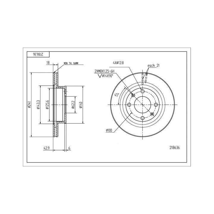 Stabdžių diskas HART 218 636