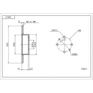 Stabdžių diskas HART 218 643