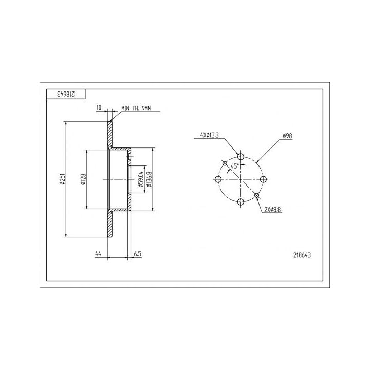 Stabdžių diskas HART 218 643