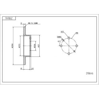 Stabdžių diskas HART 218 646