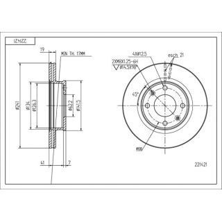 Stabdžių diskas HART 221 421