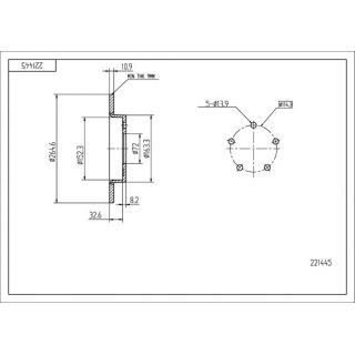 Stabdžių diskas HART 221 445