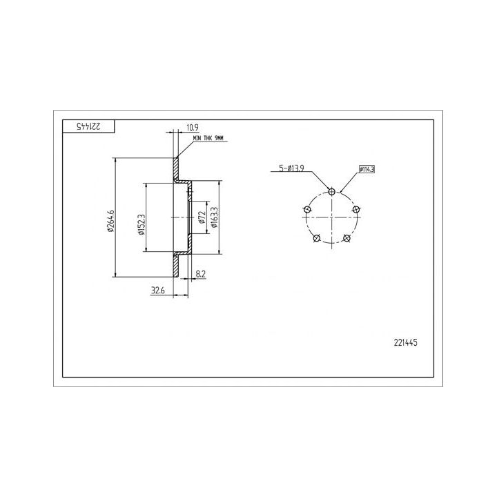 Stabdžių diskas HART 221 445