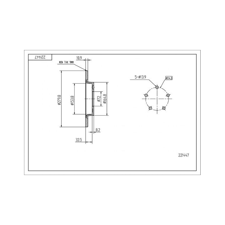 Stabdžių diskas HART 221 447