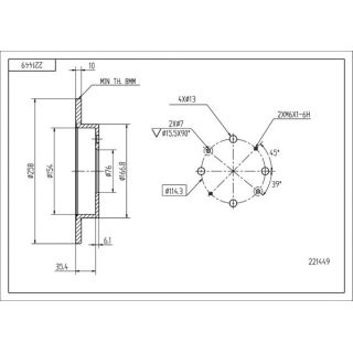 Stabdžių diskas HART 221 449