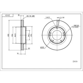 Stabdžių diskas HART 224 124