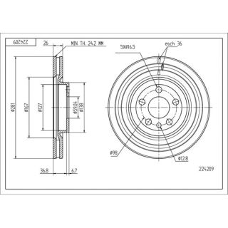 Stabdžių diskas HART 224 209