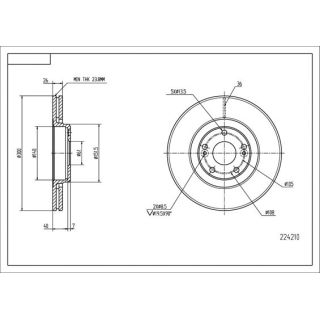 Stabdžių diskas HART 224 210