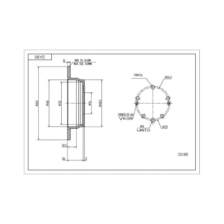 Stabdžių diskas HART 224 385