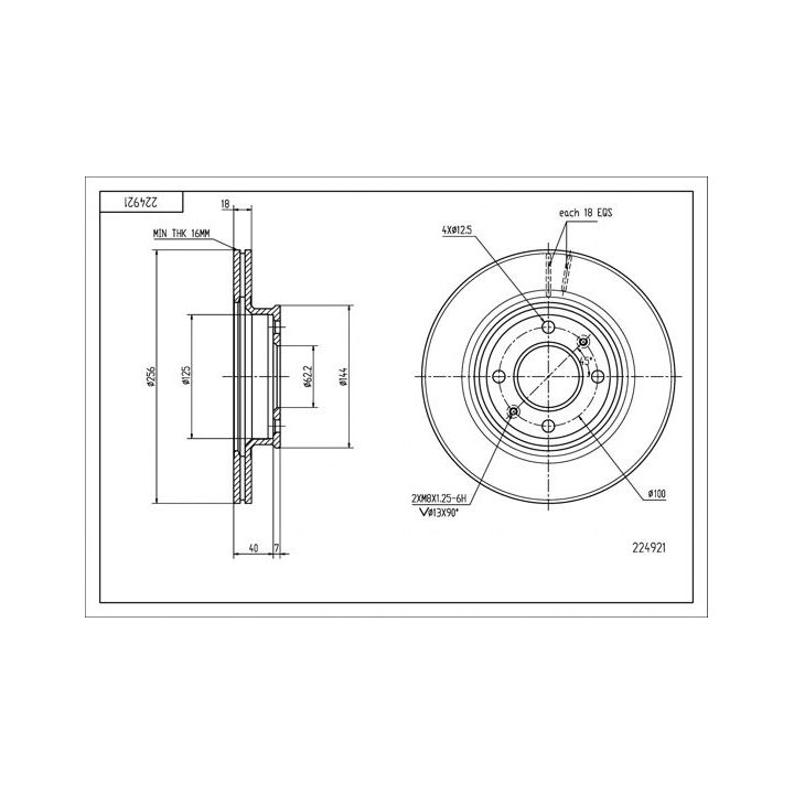 Stabdžių diskas HART 224 921