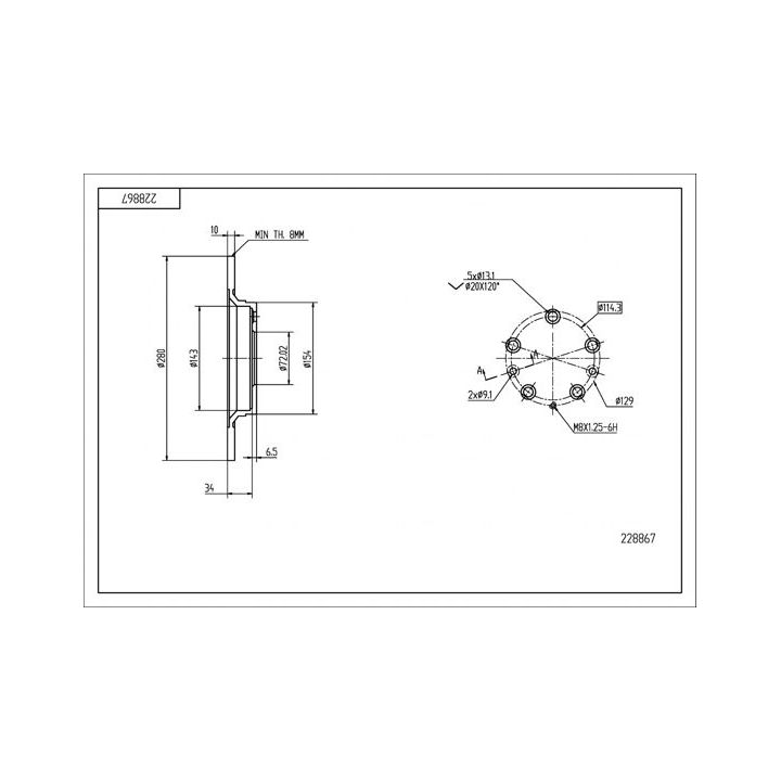 Stabdžių diskas HART 228 867