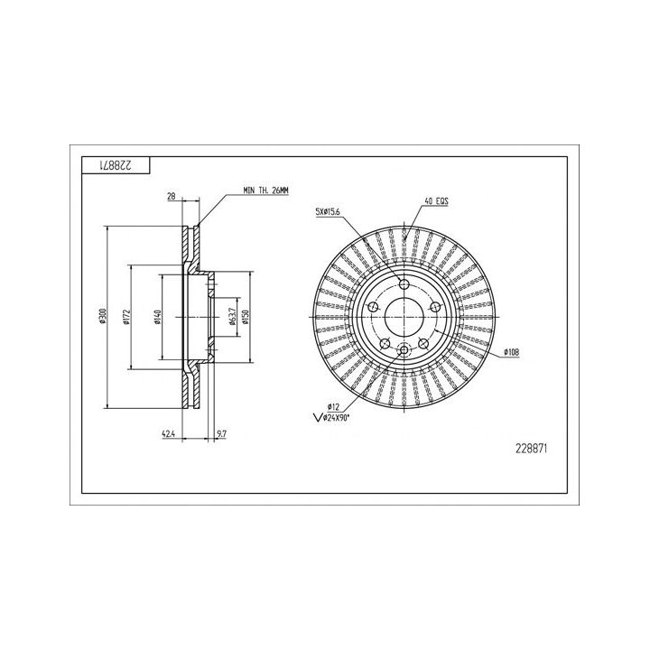 Stabdžių diskas HART 228 871