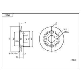 Stabdžių diskas HART 228 876