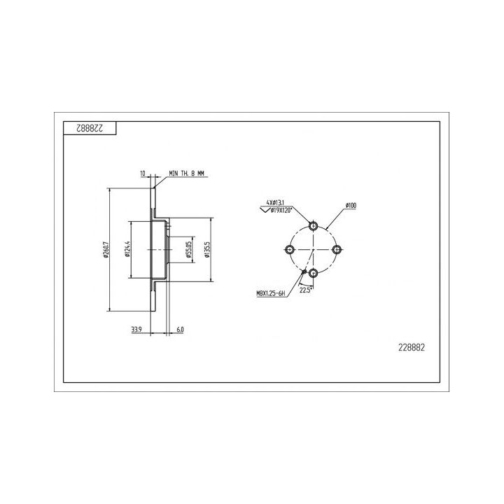 Stabdžių diskas HART 228 882
