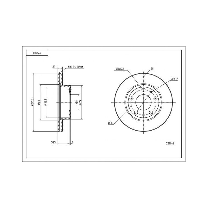 Stabdžių diskas HART 229 048