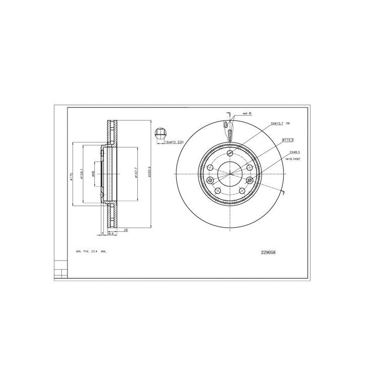 Stabdžių diskas HART 229 058