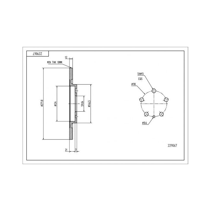 Stabdžių diskas HART 229 067