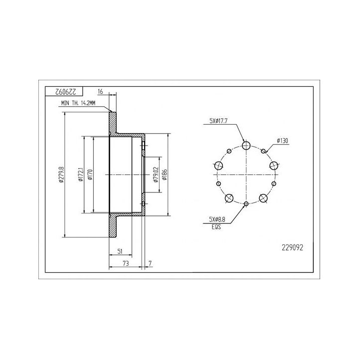 Stabdžių diskas HART 229 092