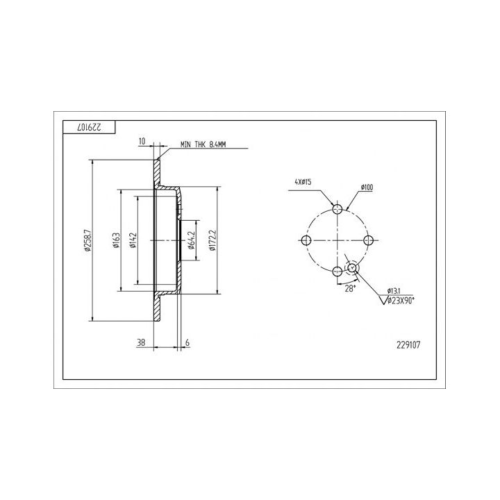 Stabdžių diskas HART 229 107