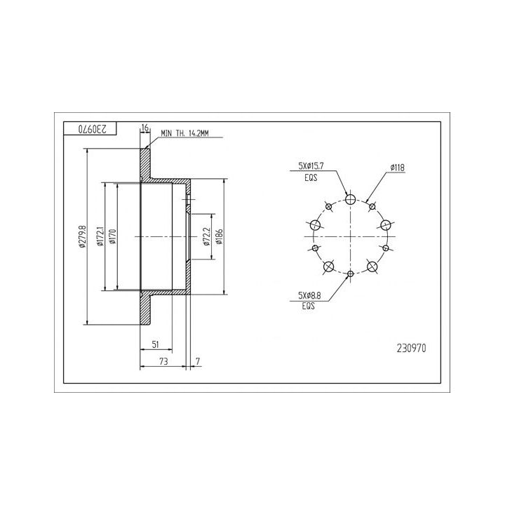 Stabdžių diskas HART 230 970