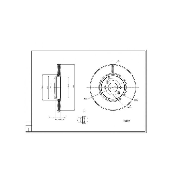 Stabdžių diskas HART 230 995
