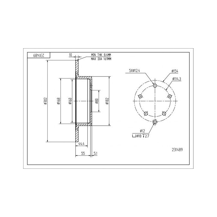 Stabdžių diskas HART 231 489
