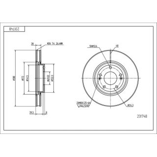 Stabdžių diskas HART 231 748