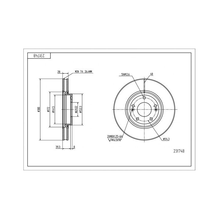 Stabdžių diskas HART 231 748