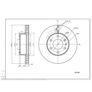 Stabdžių diskas HART 231 799