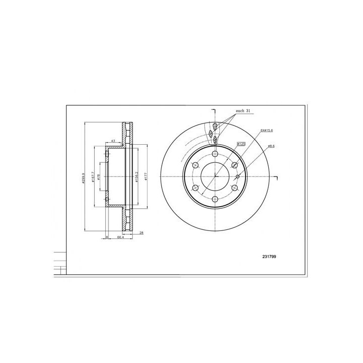 Stabdžių diskas HART 231 799