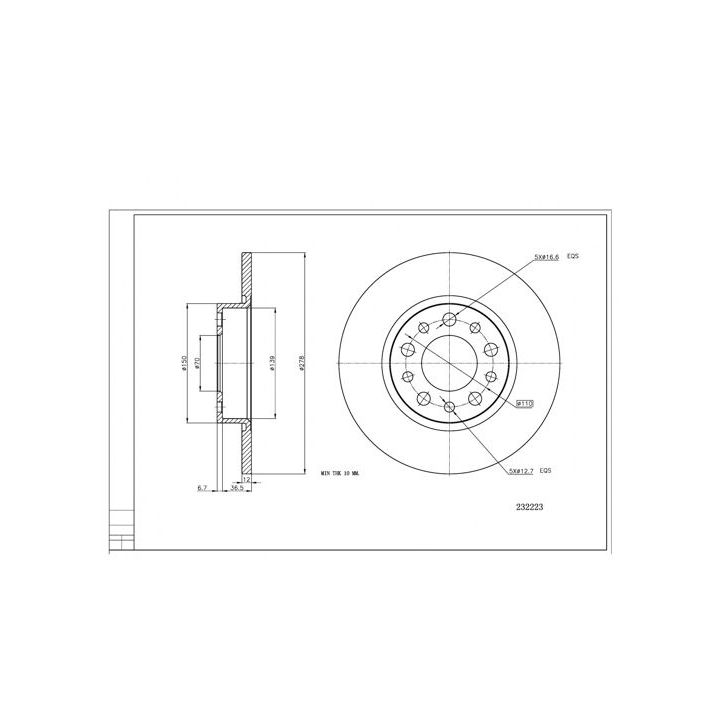 Stabdžių diskas HART 232 223