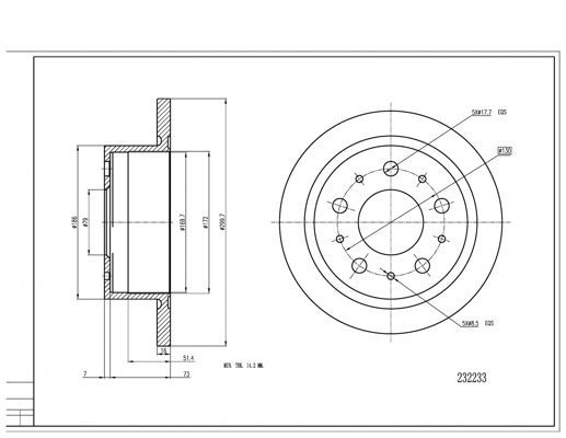 Stabdžių diskas HART 232 233