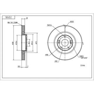 Stabdžių diskas HART 232 486