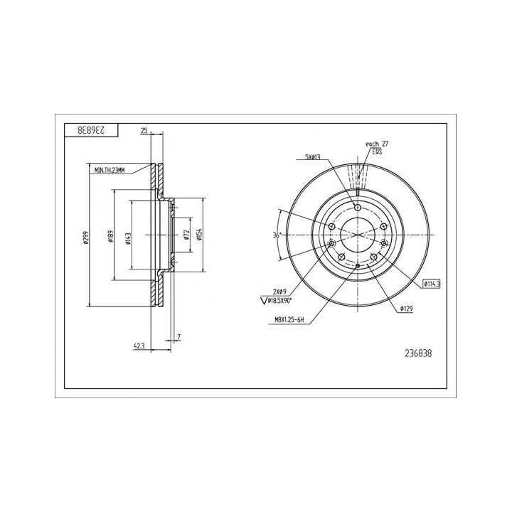 Stabdžių diskas HART 236 838