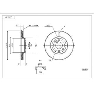 Stabdžių diskas HART 236 839