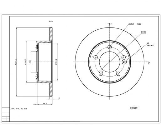 Stabdžių diskas HART 236 841