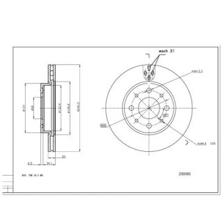 Stabdžių diskas HART 239 385