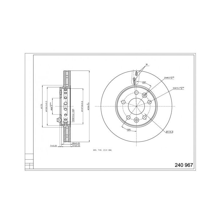 Stabdžių diskas HART 240 967