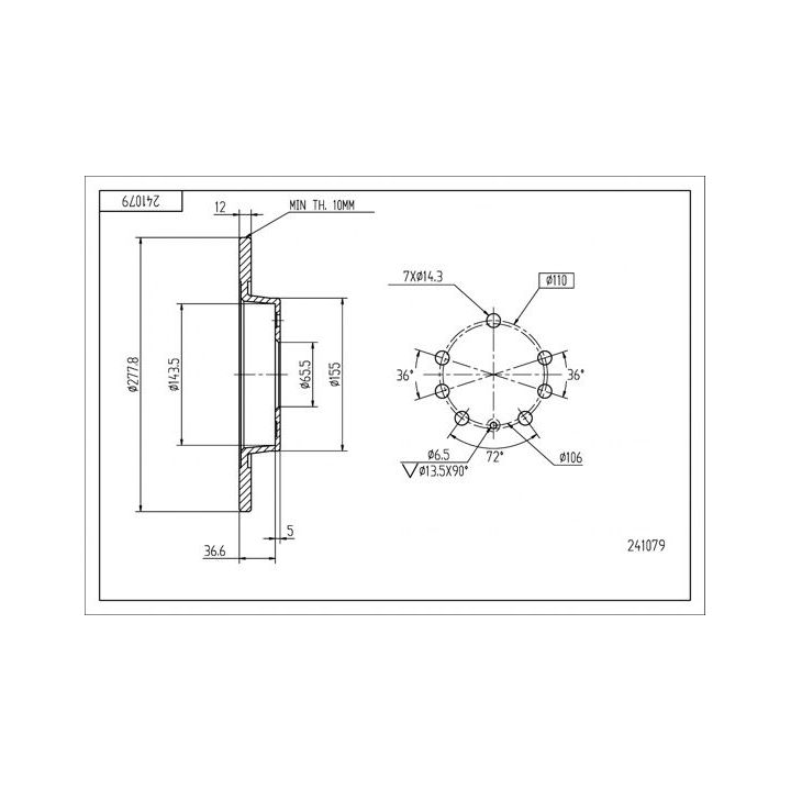 Stabdžių diskas HART 241 079