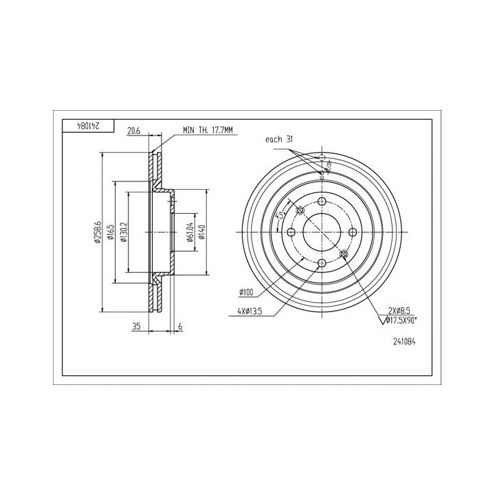 Stabdžių diskas HART 241 084