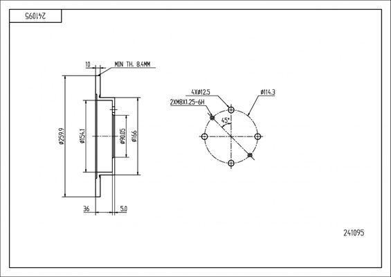Stabdžių diskas HART 241 095